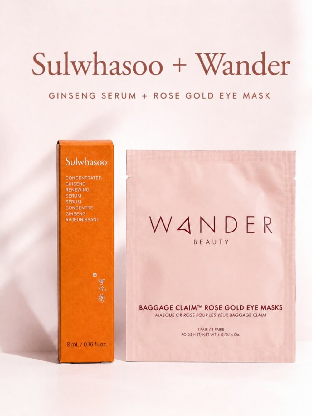 Sulwhasoo Ginseng Serum + Wander Rose Gold Eye Mask Bundle